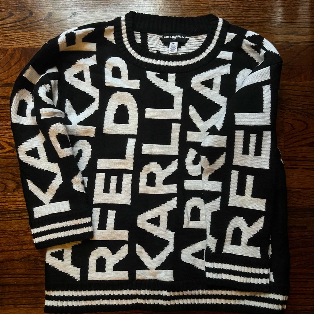 Karl Lagerfeld Black and White Women’s Sweater